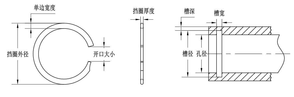 VKM-19孔用單層螺旋擋圈